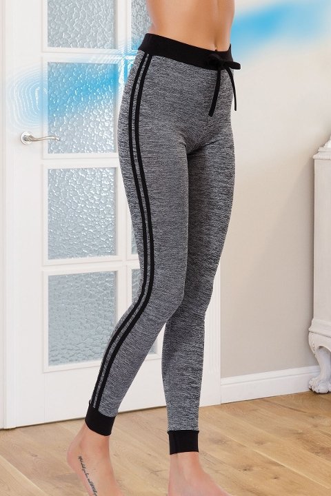 Yüksek Bel Esnek Kırçıllı Penye Tayt Lady 8165