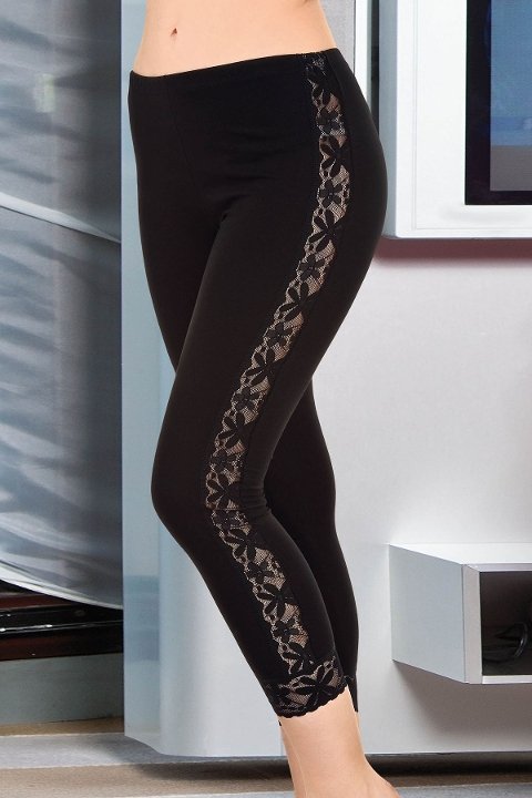 Lady Uzun Yandan Dantelli Tayt Pamuk Likralı Lady 1014
