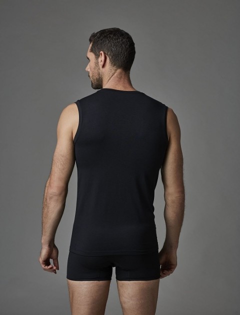 Micro Modal V Yaka Kolsuz Atlet Dagi 4060 - Siyah