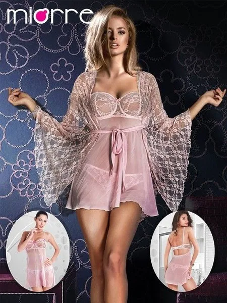 Miorre Sabahlık Babydoll Takım - Pembe