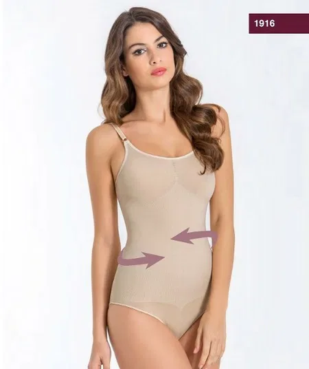 Kademeli Kompresyonlu Dikişsiz Body Korse Miss Fit 1916 - Ten