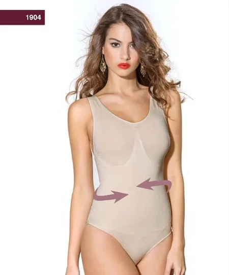 Kalın Askılı Esnek Body Miss Fit 1904 - Ten