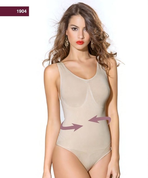 Kalın Askılı Esnek Body Miss Fit 1904 - Ten