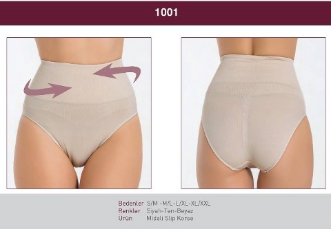 Yüksek Bel Dikişsiz Slip Korse Miss Fit 1001 - Ten