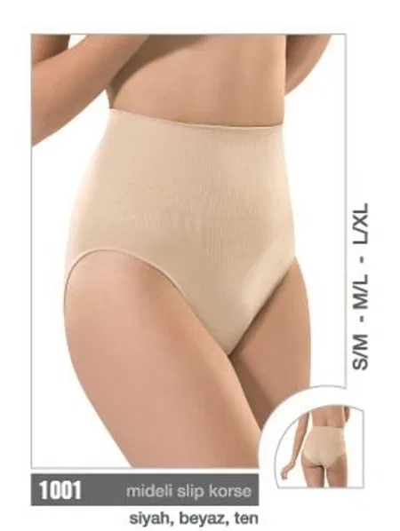 Yüksek Bel Dikişsiz Slip Korse Miss Fit 1001 - Ten