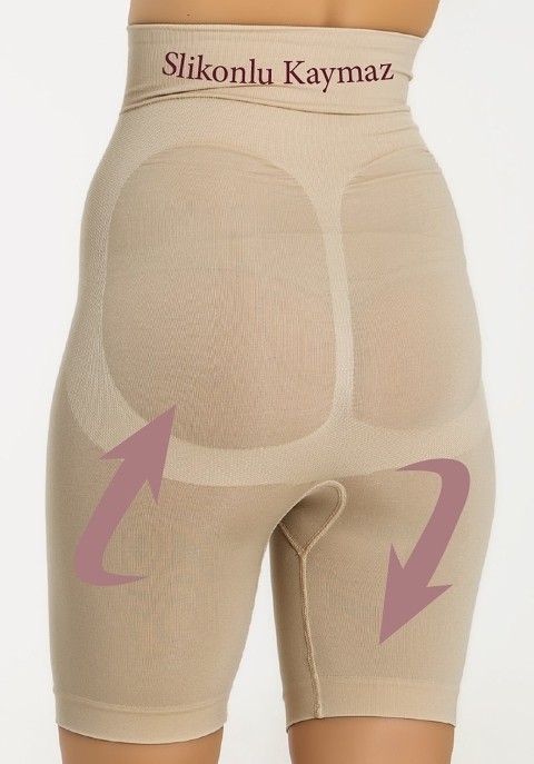 Kademeli Kompresyonlu Mideli Kaymaz Korse Miss Fit 1227 - Ten