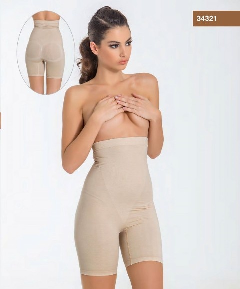 Kademeli Kompresyonlu Paçalı Korse Miss Fit 34321 - Ten