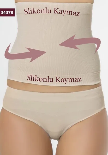 Kademeli Kompresyonlu Dikişsiz Bel Korse Miss Fit 34378 - Ten