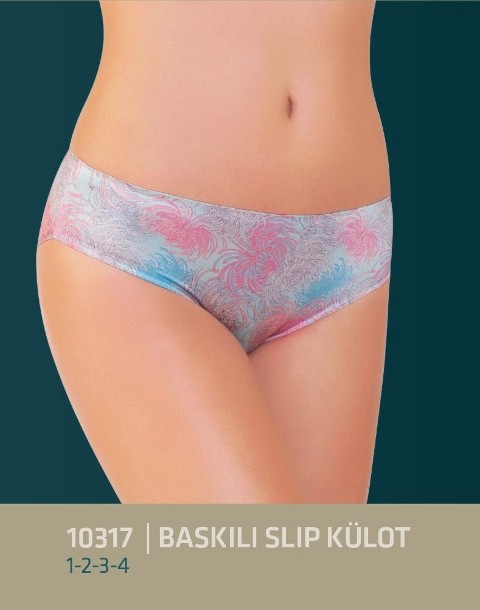 NBB Yüksek Bel Destekli Baskılı Klasik Külot NBB 10317
