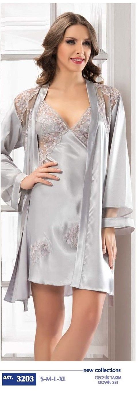 NBB Pamuklu Dantel Detaylı Kadın Gecelik Takım NBB 3203