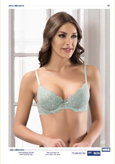 Hafif Destekli Sütyen Taş NBB 3656 - Yeşil