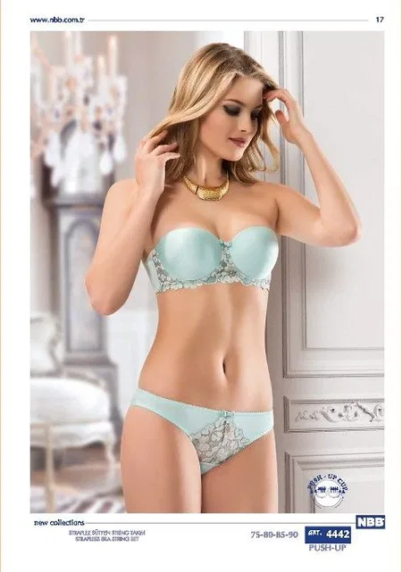 NBB Dantel Detaylı Push-Up Sütyen String Takım NBB 4442