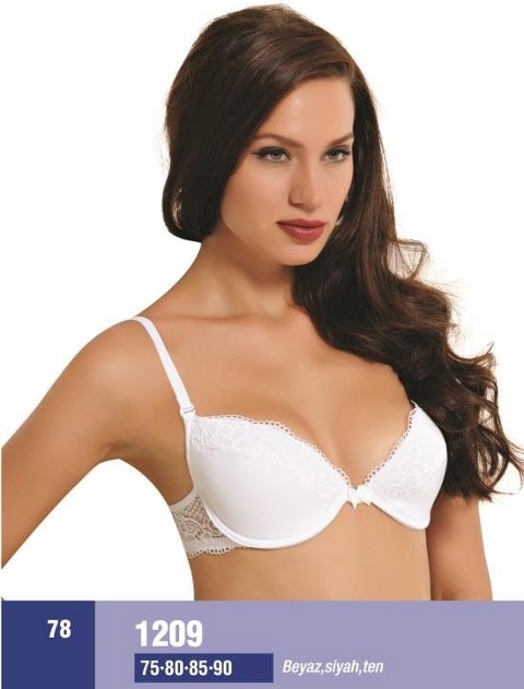 Dantelli İnce Astar Sütyen NBB 1209 - Beyaz