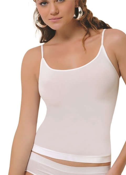 Dikişsiz İnce Askılı Atlet NBB 2433 - Beyaz