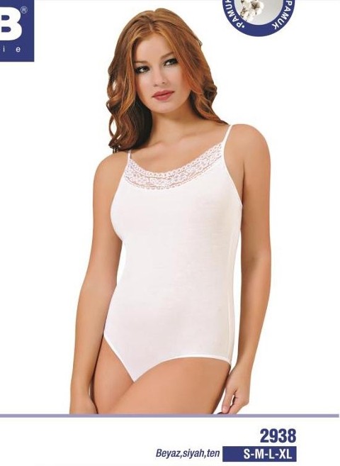 NBB Pamuklu Dantelli İp Askılı Body NBB 2938 - Görsel 2