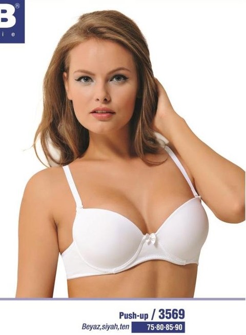 Dantel Astar Kaplı Sütyen Siyah NBB 3569 - Beyaz