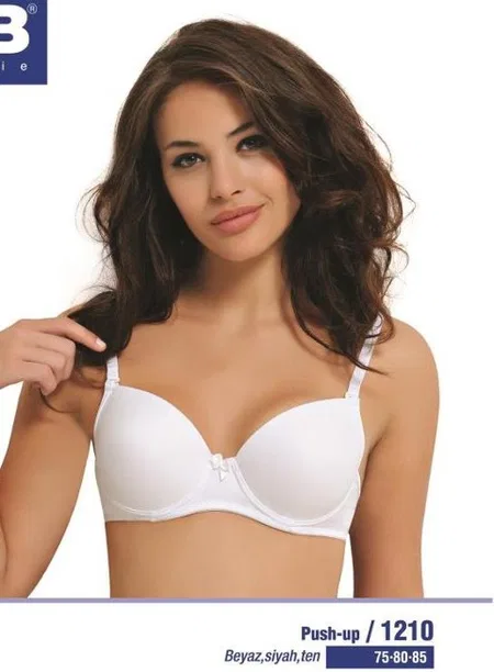 Destekli Yarım Kap Sütyen Siyah NBB 1210 - 2