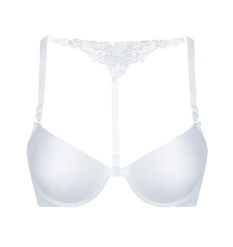 Dantel İşlemeli Düşük Kap Sütyen NBB 3190 - Beyaz