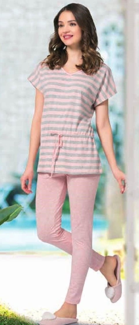 NBB Pamuklu Esnek Kadın Pijama Takımı NBB 66444