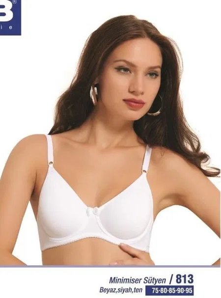 Toparlayıcı Dubleli Mikrofiber Sütyen NBB 813 - Beyaz