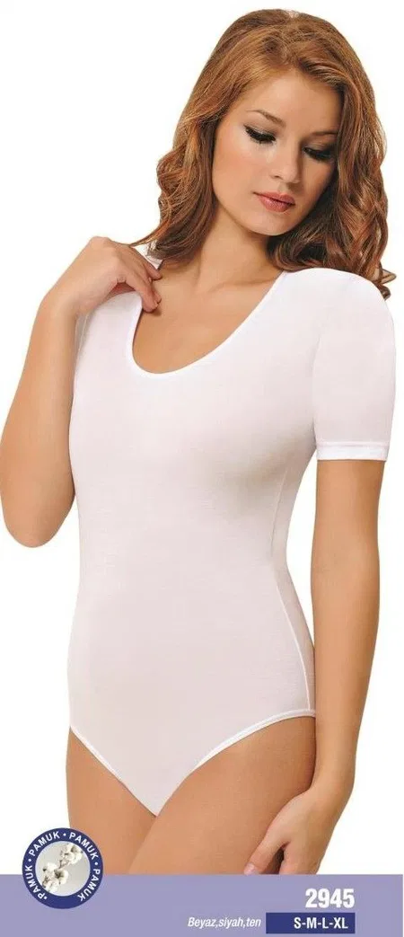 Tek Parça Yarım Kol Çıtçıtlı Body NBB 2945 - 2