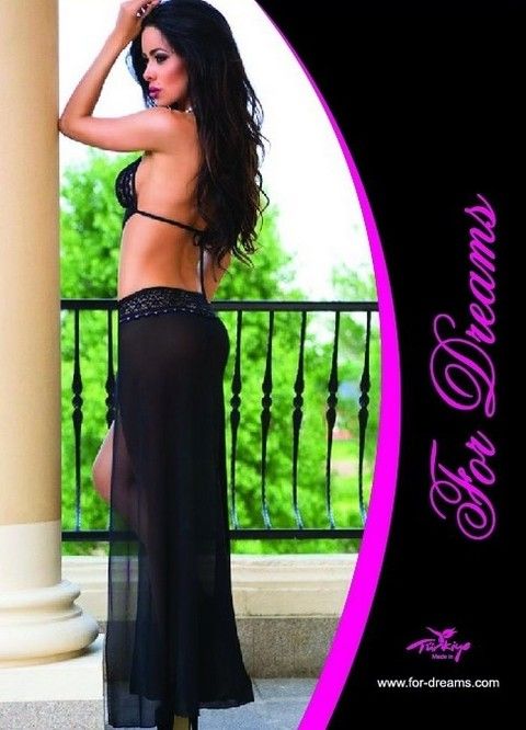 Saten Kısa Gecelik İnce Askılı For Dreams 8081 - 2