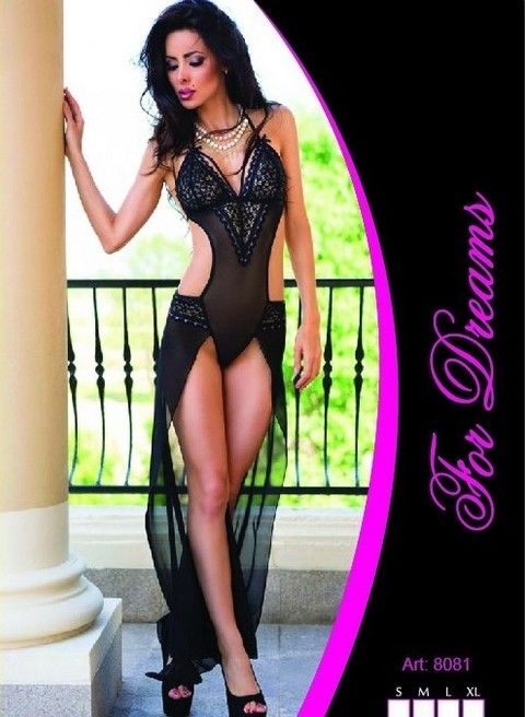 Saten Kısa Gecelik İnce Askılı For Dreams 8081