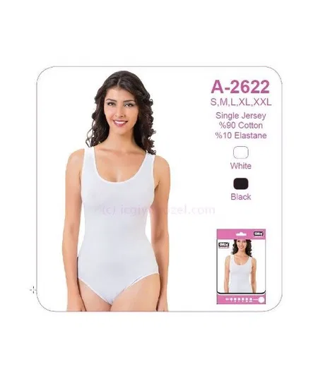 Geniş Askı Çıt Çıt Body Öztaş 2622 - Beyaz