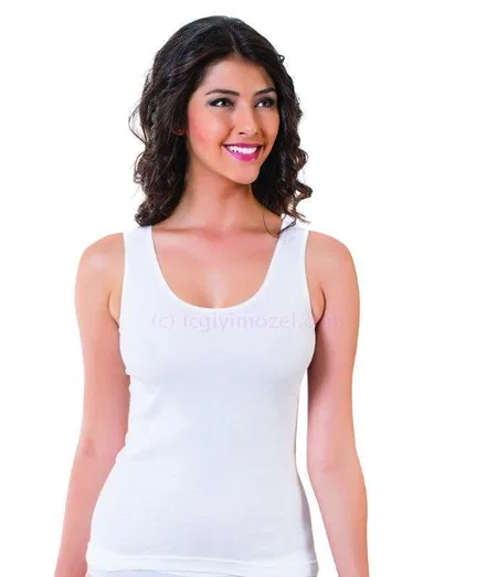 Yüksek Pamuklu Geniş Askılı Atlet Öztaş 2641