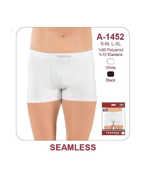 Pamuklu Esnek Bel Boxer Öztaş 1452 - Beyaz