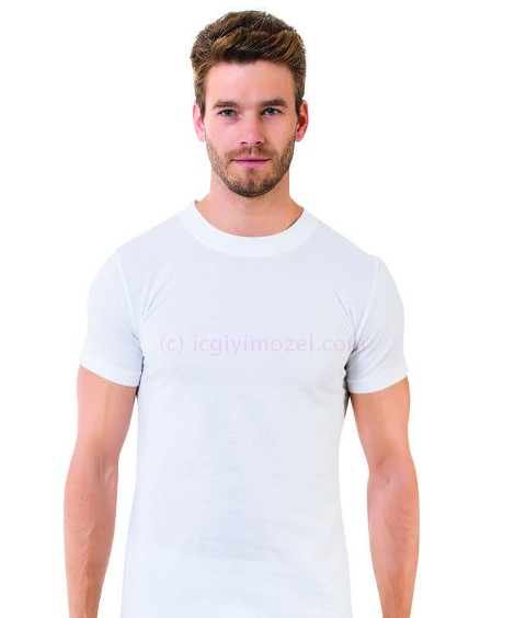 Pamuklu Sıfır Yaka Atlet Öztaş 1003 - Beyaz