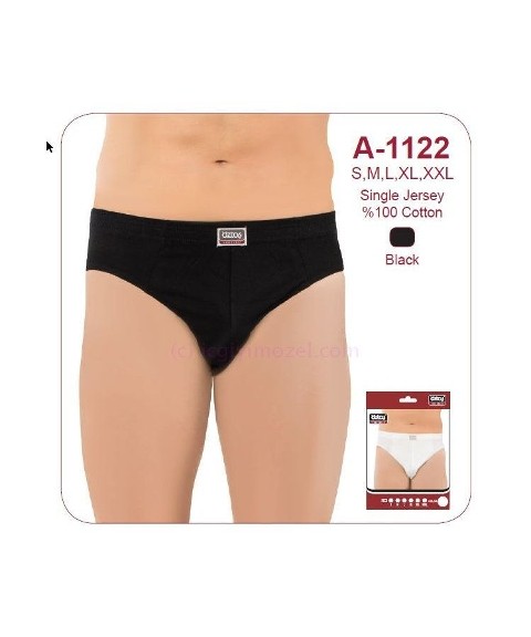 Pamuklu Elastik Siyah Tanga Öztaş 1122 - 2