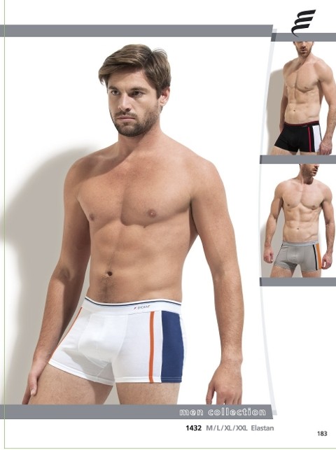 Pamuklu Esnek Bel Boxer Erdem 1432 - Beyaz