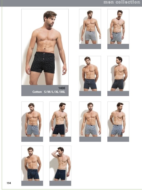 Pamuklu Esnek Bel Lastiği Erkek Boxer Erdem 1400 - Asorti