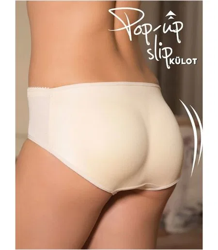 Yüksek Pamuk Oranı Silikonlu Slip Külot Miss Fit 3001 - Ten
