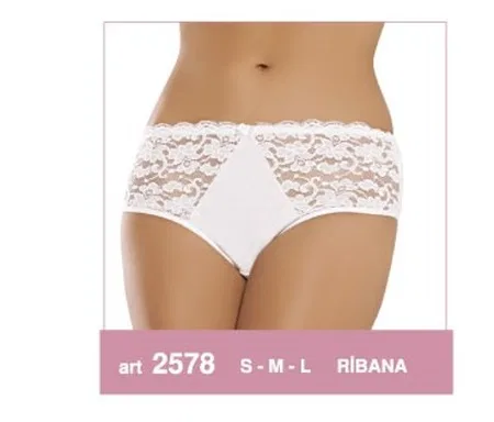 Ribana Dantel Detaylı Bikini Külot Erdem 2578 - Beyaz