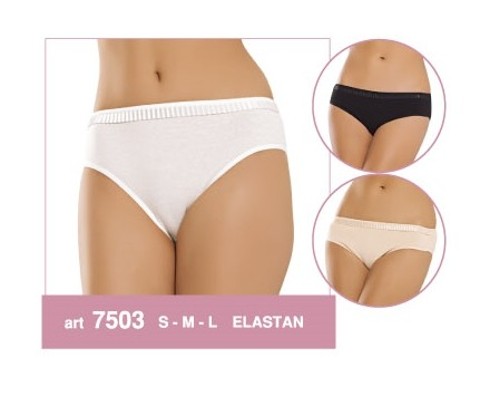 Yüksek Pamuk Oranlı Rahat Slip Külot Erdem 7503 - Beyaz