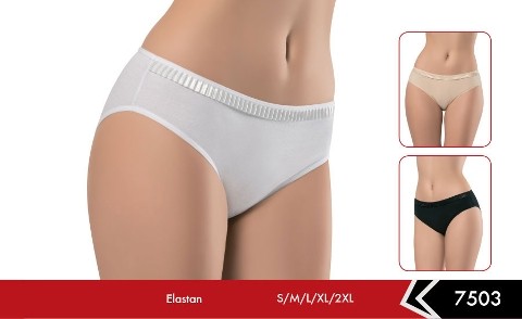 Yüksek Pamuk Oranlı Rahat Slip Külot Erdem 7503 - Beyaz