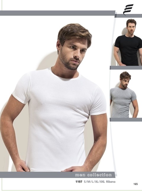 Ribana Sıfır Yaka Pamuk Atlet 3'lü Paket Erdem 1197 - Beyaz