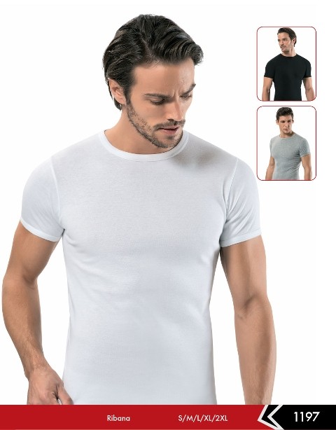 Ribana Sıfır Yaka Pamuk Atlet 3'lü Paket Erdem 1197 - Beyaz