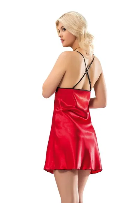 Saten Dantel Detaylı Gecelik Sistina 383 - 2