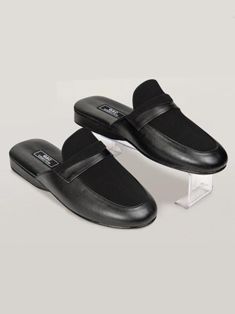 Nubuk Dış Yüzeyli Fyonklu Erkek Terlik G & C Collection 375 - Siyah