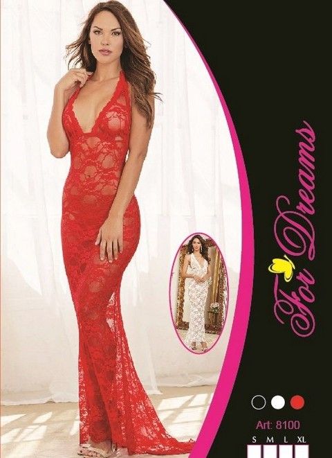 For Dreams Dantel Sırt Dekolteli Uzun Gecelik For Dreams 8100 - Görsel 3