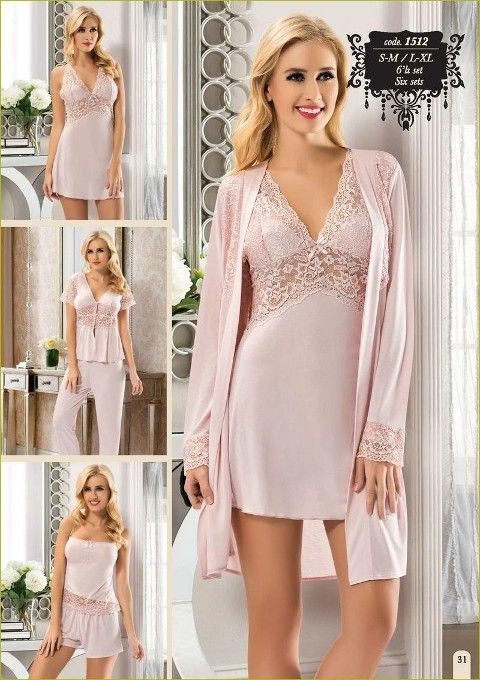 Saten Likra 6'lı Set Penye Sistina 1512