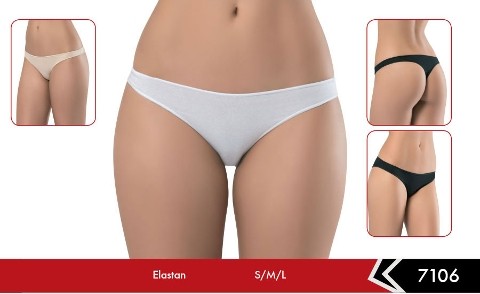 İnce Arka Kesim Tanga Bikini Külot Erdem 7106 - Beyaz