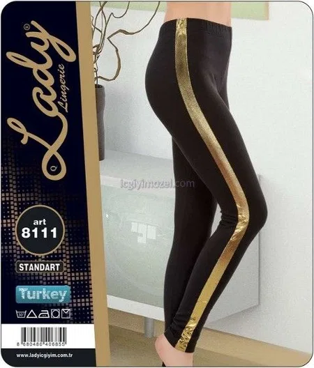 Yüksek Bel Esnek Kapri Tayt Lady 8111 - Görsel