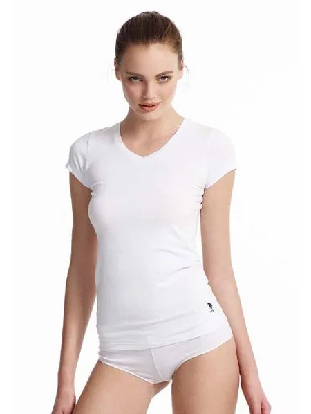 Pamuk Modal Esnek Body Us. POLO 66004 - Beyaz
