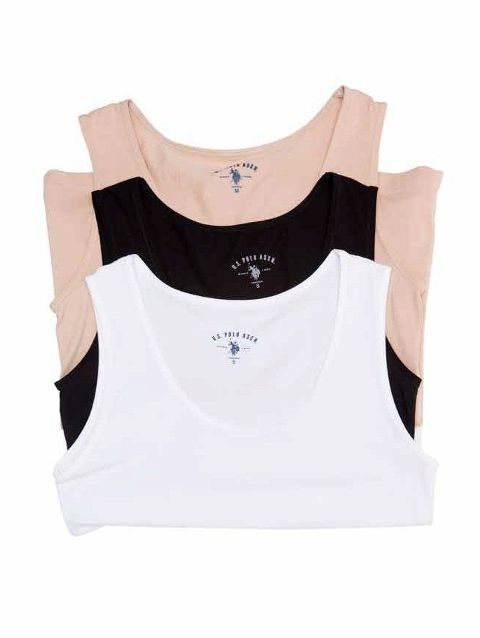 Kalın Askılı Pamuklu Atlet Us. POLO Assn. 66005 - Beyaz