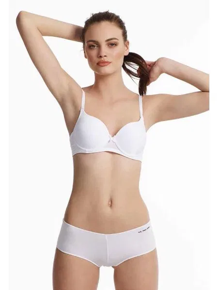 Pamuklu Uzun Paça Kadın Boxer Us. POLO 67004 - Siyah-Beyaz-Ten-Somon-Kırmızı