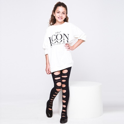 Kaydırmaz Tabanlı Yırtık Çocuk Külotlu Çorap Daymod 2122052